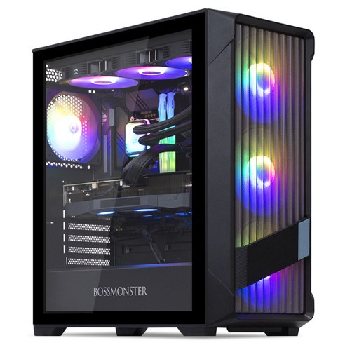 보스몬스터 데스크탑 라이젠7-7800X3D 라이젠 7000 시리즈 지포스 RTX 4070, 블랙, 32GB, 4596GB, Free DOS, BossMonster DX 870AN3