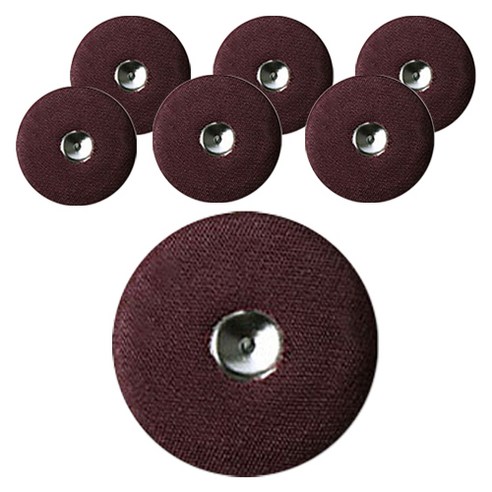 동대문단추왕 싸개 스냅 똑딱이 단추 15mm, 7개, 와인