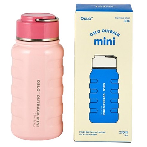 오슬로 초경량 아웃백 미니 스텐 텀블러, 270ml, 핑크, 1개