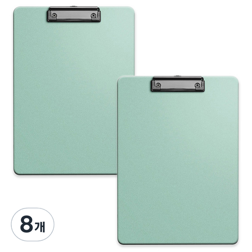 코히모 A4 PP재질 클립보드 3mm 3W321, 8개, 민트