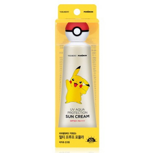 벨먼 포켓몬 UV 아쿠아 프로텍션 피카츄 선크림 SPF50+ PA++++, 50ml, 1개