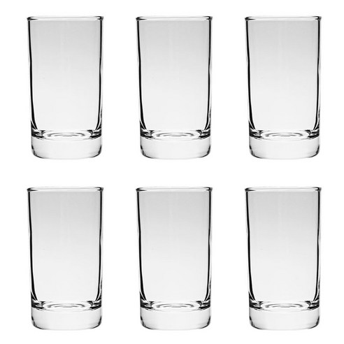 델리 일자 주스잔 155ml ES1007, 투명, 6개