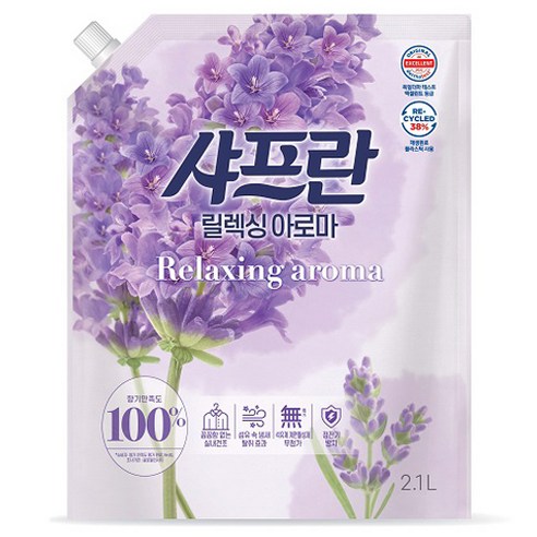 샤프란 섬유 유연제 릴렉싱 아로마 리필, 2.1L, 1개