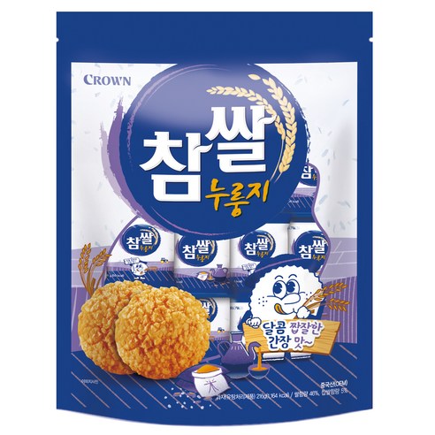 크라운 참쌀 누룽지 24p, 216g, 1개