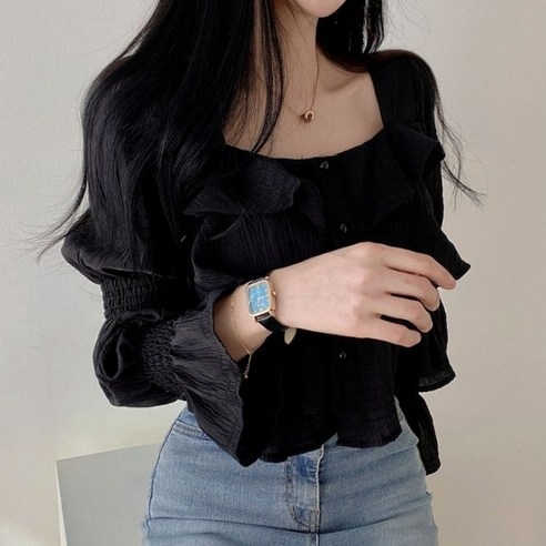 세련된 봄의 여유로움: 아이엠몽 프렌치 블라우스
