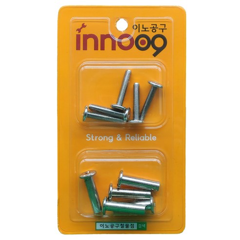 이노공구 가구용 조립볼트 5p + 너트 5p 세트 NIT805, 1세트