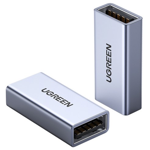 유그린 메탈케이스 USB3.0 A F to F 연장 젠더 커플러, 1개, US381