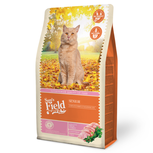 샘스필드 고양이 시니어용 건식사료, 칠면조, 2.5kg, 1개