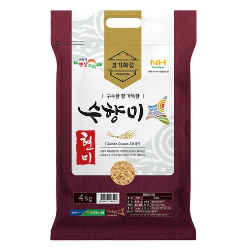 햇살드리 수향미 팔탄농협 현미, 4kg, 1개