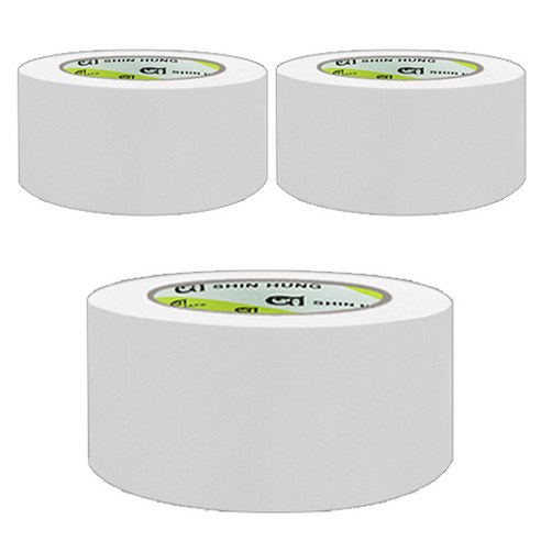 신흥테이프 면테이프 흰색 48mm x 25m, 3개