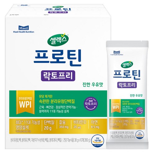 셀렉스 프로틴 락토프리 스틱 10입, 총 380g, 1개 가수분해단백질 셀렉스 프로틴 락토프리 스틱 10입, 총 380g, 1개 가수분해단백질