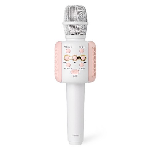 유니콘 블루투스 노래방마이크 무선마이크 휴대용 가정용 강의용 캠핑KTV-300G, KTV-300G(블루)
