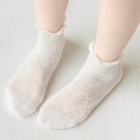 사랑스러운 우리 아이 발에 닿는 행복, 아이뿜 여아용 메쉬 프릴 양말