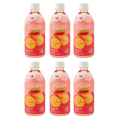 베스킨라빈스 망고탱고 워터 (저칼로리 유산균음료), 500ml, 48개