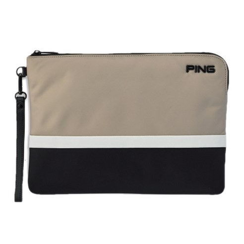 핑 2024년 NY 클러치 파우치, 베이지, 1개