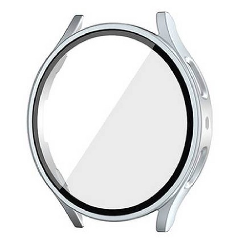 아이엠판다 갤럭시워치 액정보호 하드 풀커버 케이스 40mm, 실버