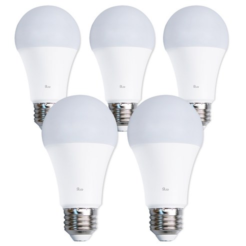 LED 벌브 전구 12W, 주광색, 5개