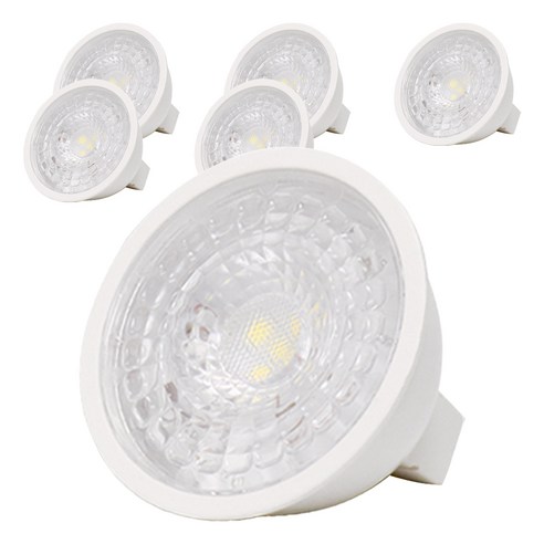 건식 할로겐 전구 LED 램프 5W MR16, 6개, 전구색