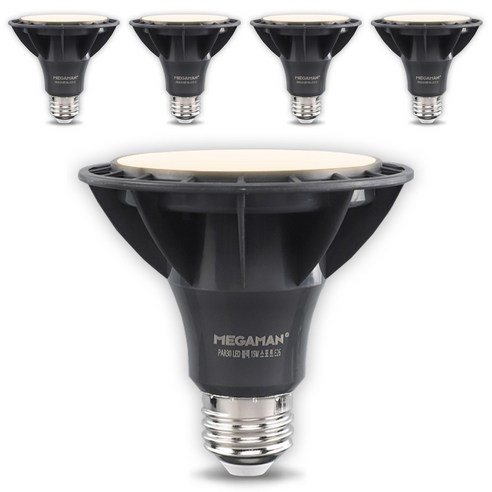 비츠온 원하 LED 집중형 전구 블랙 15W PAR30, 주백색, 5개