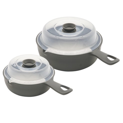 [OKㅣ강추] 전자레인지용 손잡이 찜기 중형+소형 세트로 간편하고 효율적인 조리 경험을 즐겨보세요! [OKNOWㅣ추천상품]