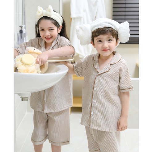 땀 많은 아이에게 시원한 꿀잠을 선물하는 보누맘 시어서커 잠옷