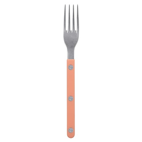 사브르 비스트로 빈티지 파스텔 케이크포크, 누드핑크, 1개