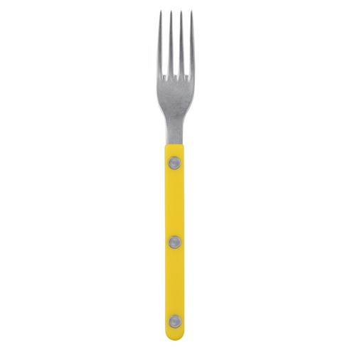 사브르 비스트로 빈티지 파스텔 케이크포크, 파스텔옐로우, 1개
