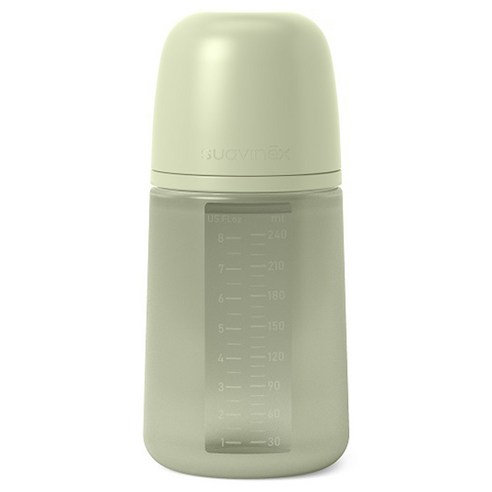 스와비넥스 컬러 에센스 모유촉감 실리콘 젖병, 240ml, 1개, 그린