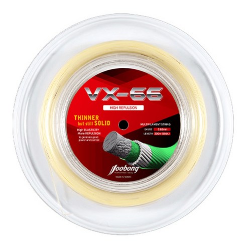 주봉 배드민턴 롤스트링 거트 VX-66, 골드, 1개
