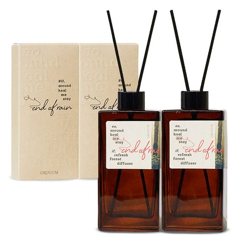 그리니움 힐 디퓨저, 엔드 오브 레인, 150ml, 2개