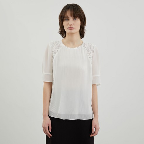 올리비아로렌 플리츠 블라우스 VOCNS4M4321