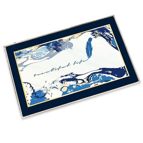 씨오브비 주방용 마블패턴 규조토 발매트, 화이트, 1개