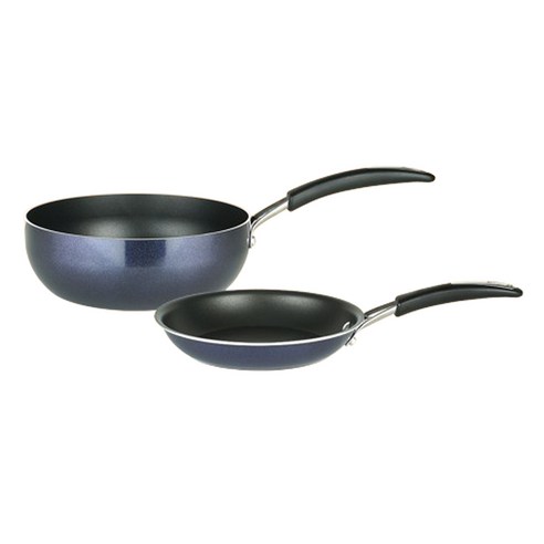 마이어코리아 인덕션 래디언스 팬 2종 세트, 프라이팬 22cm + 멀티팬 24cm, 블루, 1세트