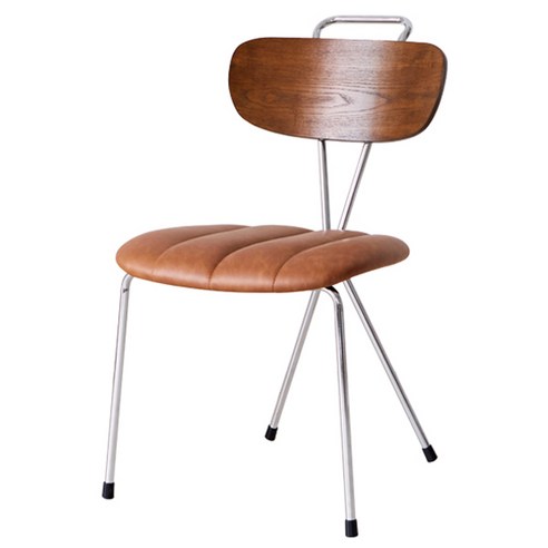 베스트리빙 핸들 철제 미드센츄리 인테리어 의자 M-74507, 브라운(M-74507-5), 1개