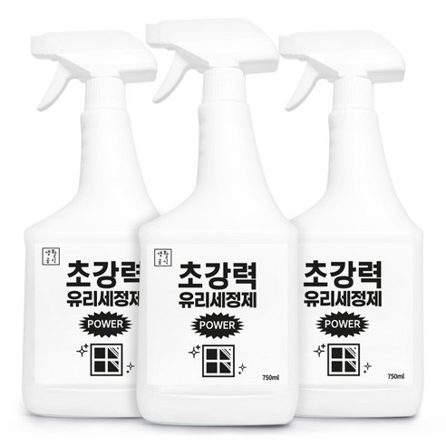 생활공식 초강력 파워 유리세정제, 750ml, 3개