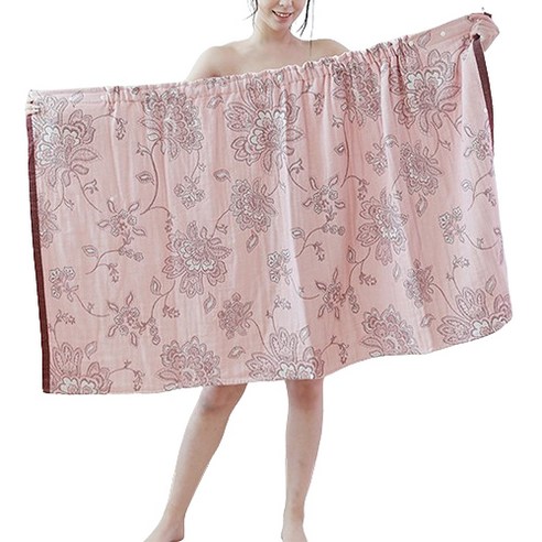 데이소이 소프트 원피스 샤워 가운 75 x 140 cm, 핑크 에스닉, 1개