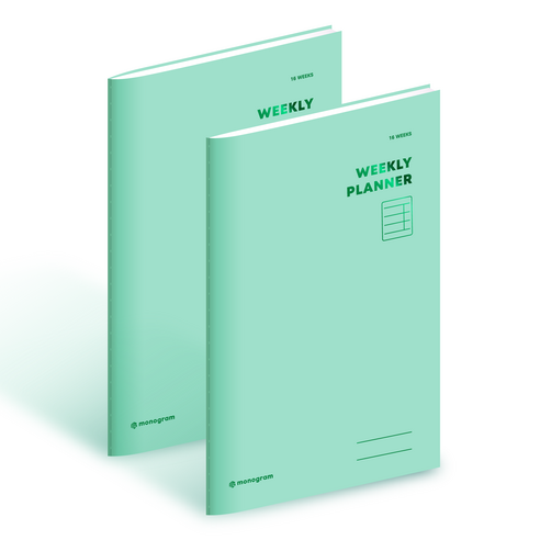 모노그램 16WEEKS 위클리 플래너 MG-0048, 멜로디 그린, 2개