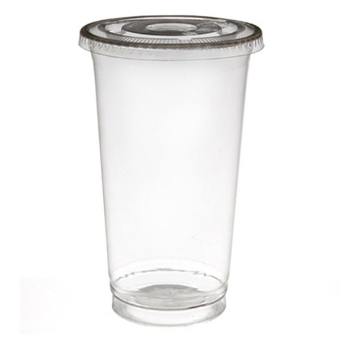 페트 아이스컵 630ml x 100p + 평뚜껑 100p 세트, 1세트