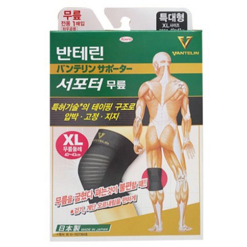 반테린코와 서포터 무릎 보호대, 1개