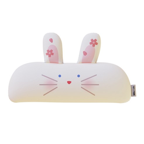 밀로앤개비 유아용 롱 베개 토끼 블라썸 라라 마이크로솜포함, 토끼블라썸라라, 1개