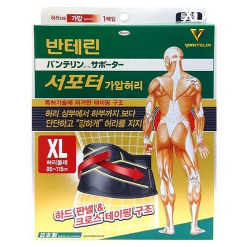 반테린코와 반테린 서포터 가압 허리 보호대, 1개