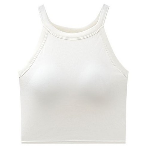 마켓피아 여성용 요가 필라테스 크롭 홀터넥 브라탑 나시