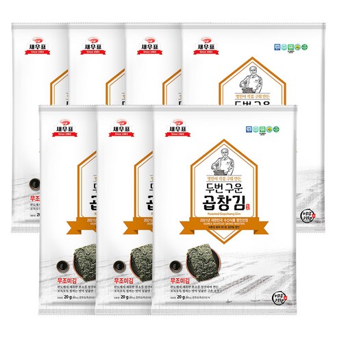 새우표 두번 구운 곱창김, 20g, 7개