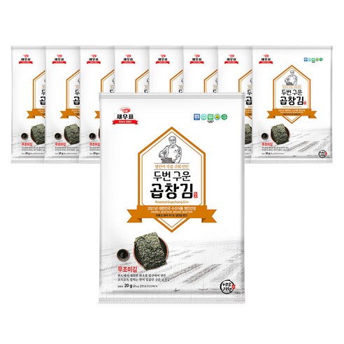 새우표 두번 구운 곱창김, 20g, 9개