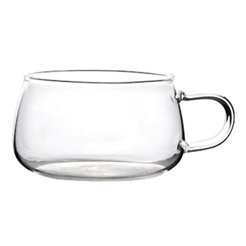 인블룸 내열유리 찻잔 260ml, 투명, 1개