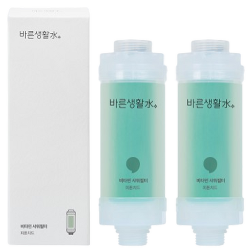바른생활수 염소 제거 비타민 샤워필터, 2개, 피톤치드