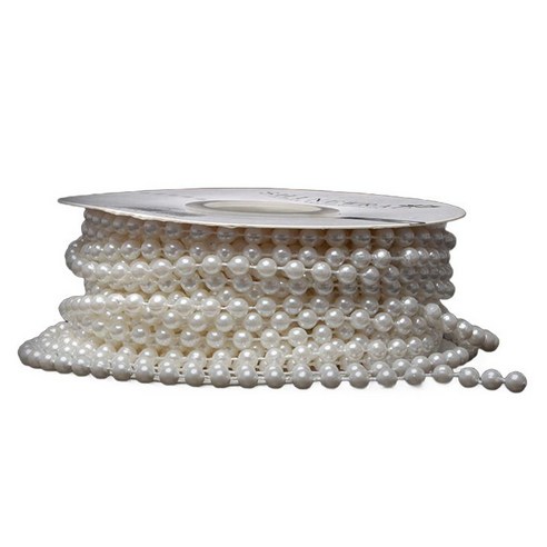 구공칠씨씨 비즈체인 진주라인 6mm x 15m, 6mm 진주라인 15m, 1개