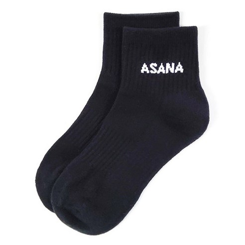 아사나 여성용 쿼터 파일 쿠션 삭스, 블랙