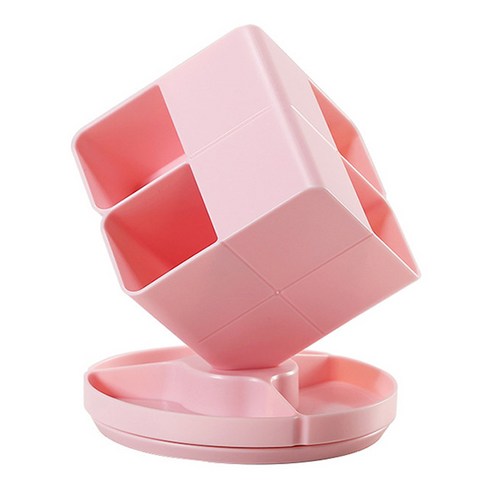 윰스 다용도 큐브 회전 펜꽂이, 핑크, 1개