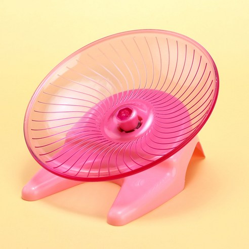 요런개 심플 접시형 소동물 쳇바퀴, 핑크, 1개